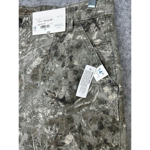 Arizona Women’s Camo Denim Jort Low Rise Baggy Shorts Y2K Size 12 - Picture 3 of 8